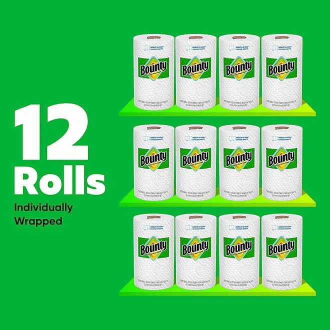 Bounty Select-A-Size 2-Ply Paper Towels, 12 rolls, 119 sheets/roll 3