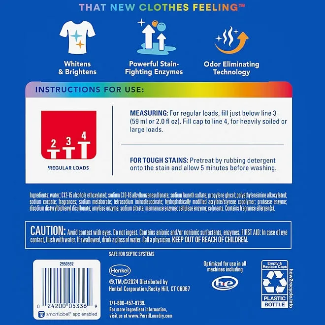 Persil OXI + Odor Power Liquid Laundry Detergent, 120 loads, 240 fl. oz. 3