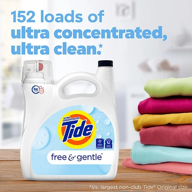 Tide Free & Gentle Liquid Laundry Detergent, 152 loads, 170 fl. oz. 5