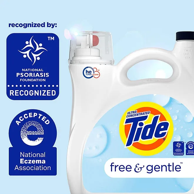 Tide Free & Gentle Liquid Laundry Detergent, 152 loads, 170 fl. oz. 4