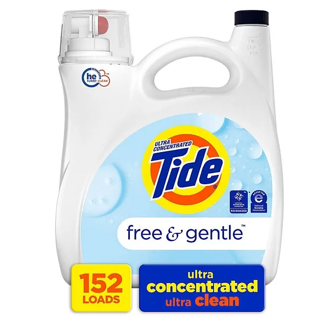 Tide Free & Gentle Liquid Laundry Detergent, 152 loads, 170 fl. oz. 2