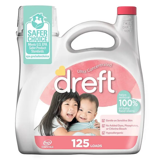Dreft Baby Liquid Laundry Detergent, 125 loads, 170 fl. oz. 2