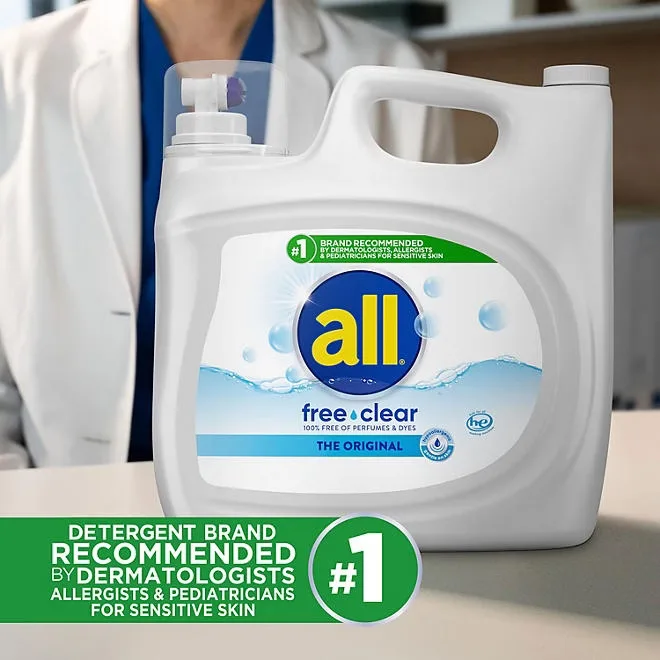 all free clear Liquid Laundry Detergent, The Original, 166 loads, 250 fl. oz. 4