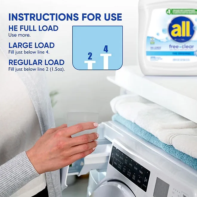 all free clear Liquid Laundry Detergent, The Original, 166 loads, 250 fl. oz. 5