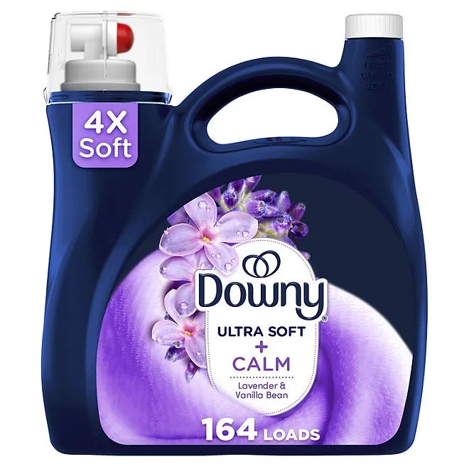 Downy Ultra Soft + Calm Liquid Fabric Softener, Lavender and Vanilla Bean, 164 Loads, 111 fl. oz. 2