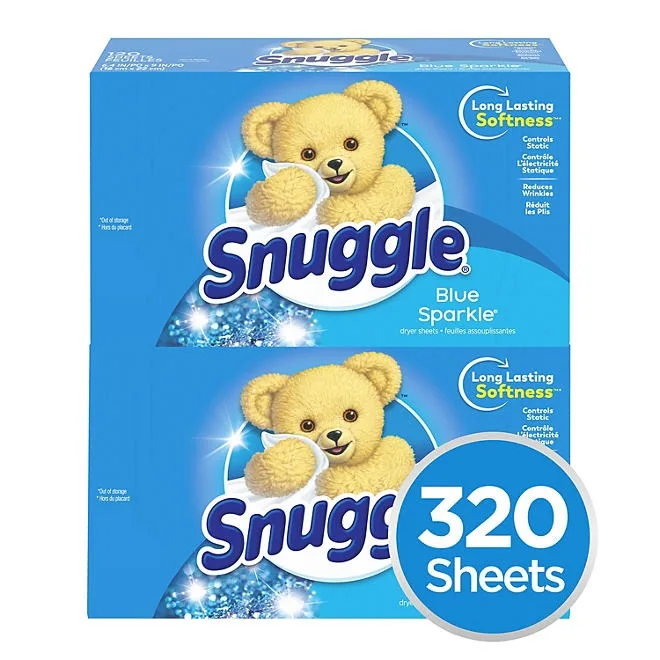 Snuggle Fabric Softener Dryer Sheets, Blue Sparkle, 320 ct. 2