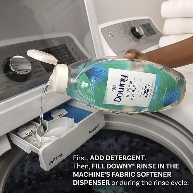 Downy Rinse & Refresh Laundry Fabric Rinse, Cool Cotton, 3 Bottles, 76.5 fl. oz. 4