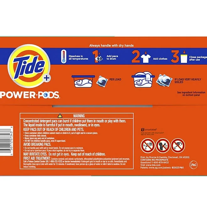 Tide Power PODS + Ultra OXI Laundry Detergent Pacs, 72 ct. 3