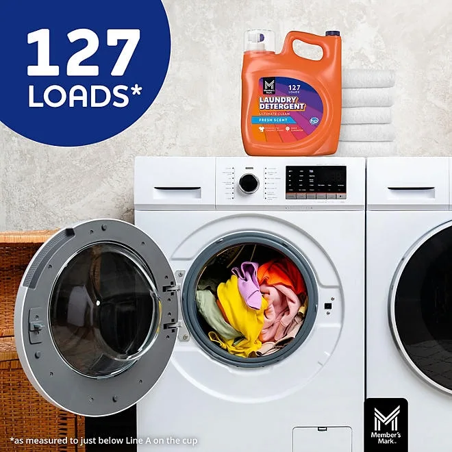 Member's Mark Liquid Laundry Detergent, Fresh Scent, 127 loads, 196 fl. oz. 4