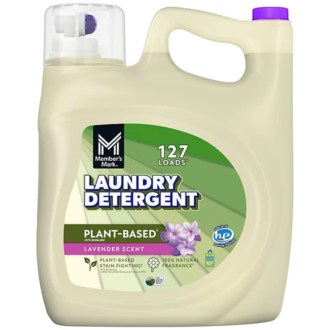 Member's Mark Plant Based Liquid Laundry Detergent, Lavender, 127 loads, 196 fl. oz. 2
