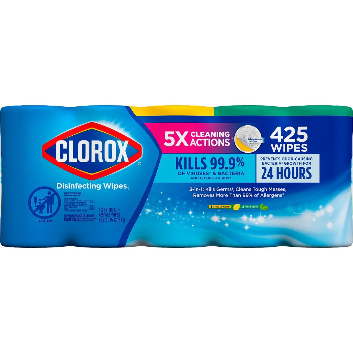 Clorox Disinfecting Cleaning Wipes, Variety Pack, 5 ct., 425 wipes