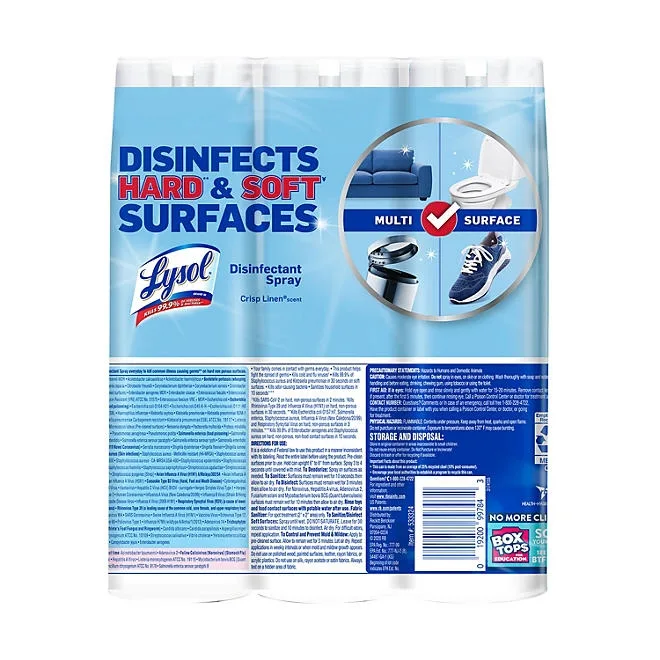 Lysol Disinfectant Spray, Crisp Linen 19 oz., 3 pk. 3