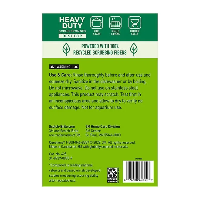 Scotch-Brite Heavy Duty Scrub Sponges, Individually Wrapped 24 ct. 3