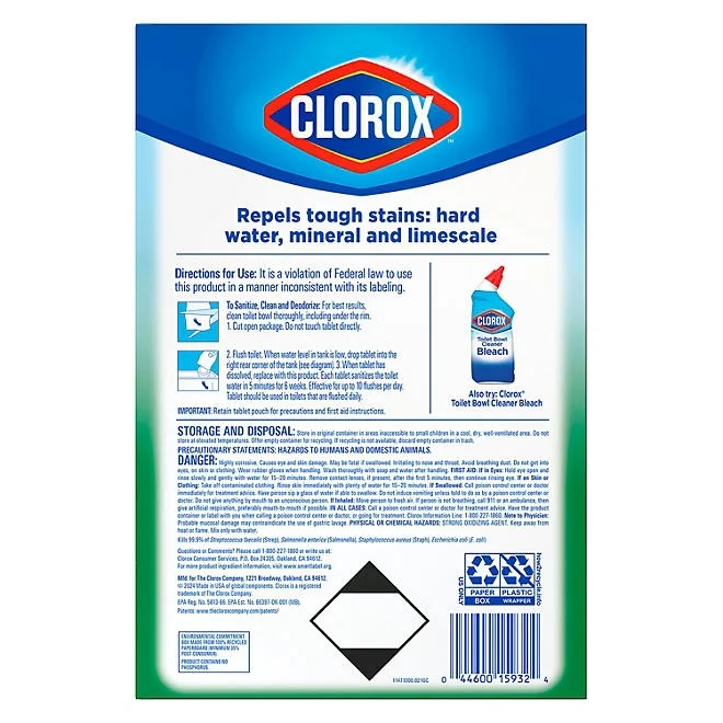 Clorox Ultra Clean Tablets Toilet Bowl Cleaner, 6 ct., 3.5 oz. 3
