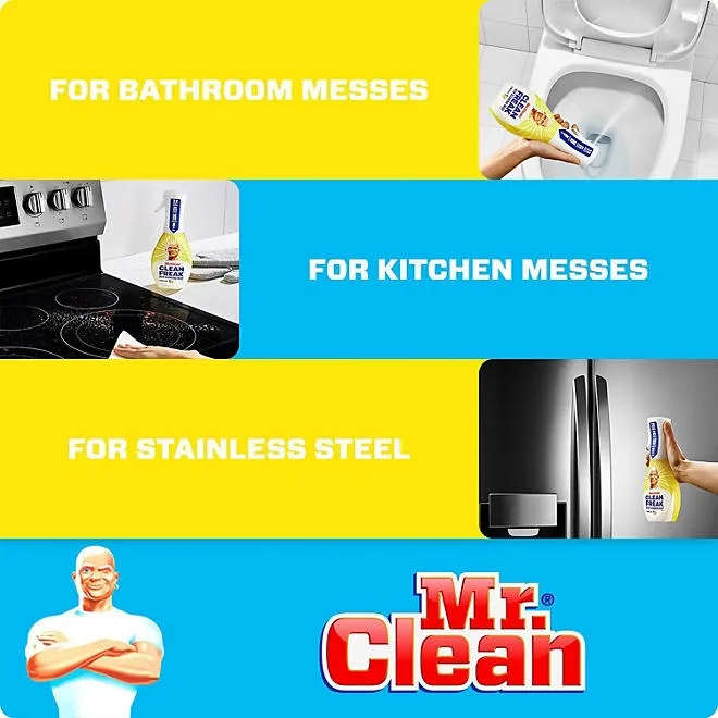 Mr. Clean Clean Freak Multi-Surface Cleaner, Lemon Zest, 2 trigger sprays + refill 4