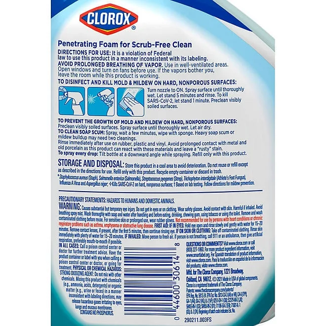 Clorox Bathroom Bleach Foamer, Ocean Mist, 3 ct., 90 fl. oz. 3