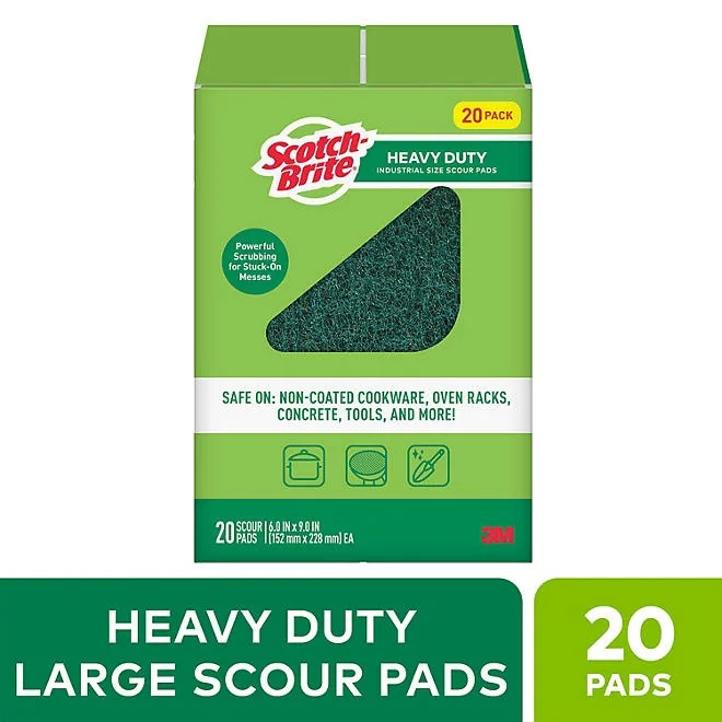 Scotch-Brite Heavy Duty Industrial Sized Scour Pads 20ct. 3