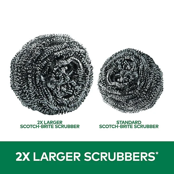 Scotch-Brite Stainless Steel Extra Large Scrubbers,16 ct. 3