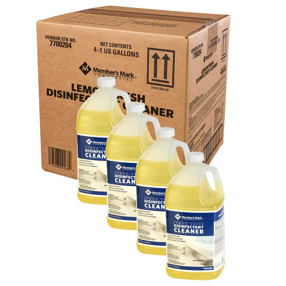 Member's Mark Commercial Lemon Fresh Disinfectant Cleaner, 1 gal., Choose Pack Size 2