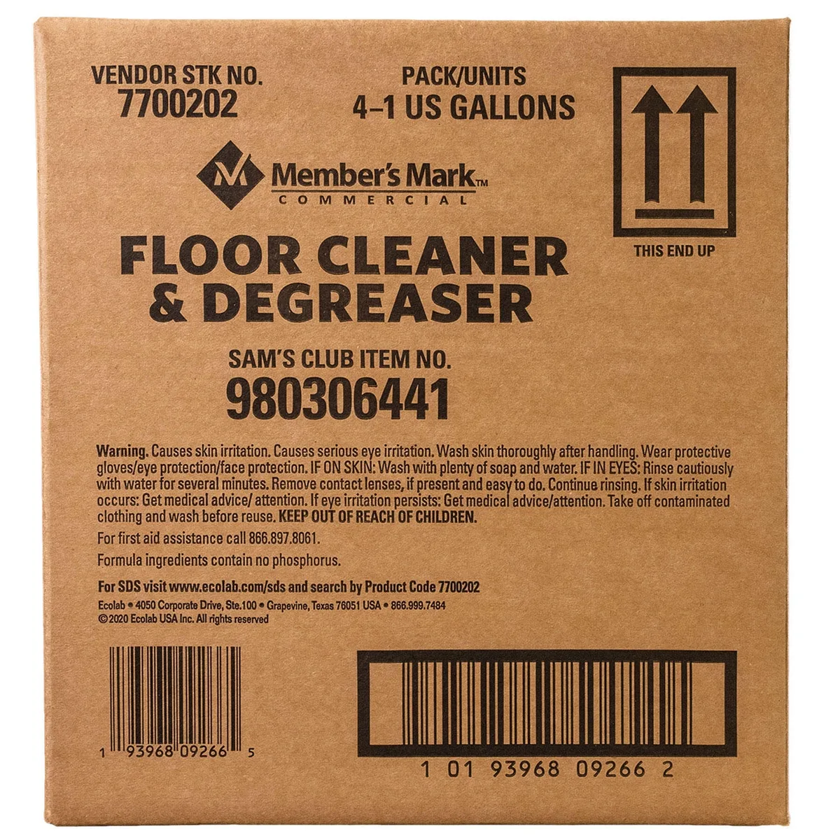 Member's Mark CommercialFloor Cleaner & Degreaser, 1 gal., Choose Pack Size 2