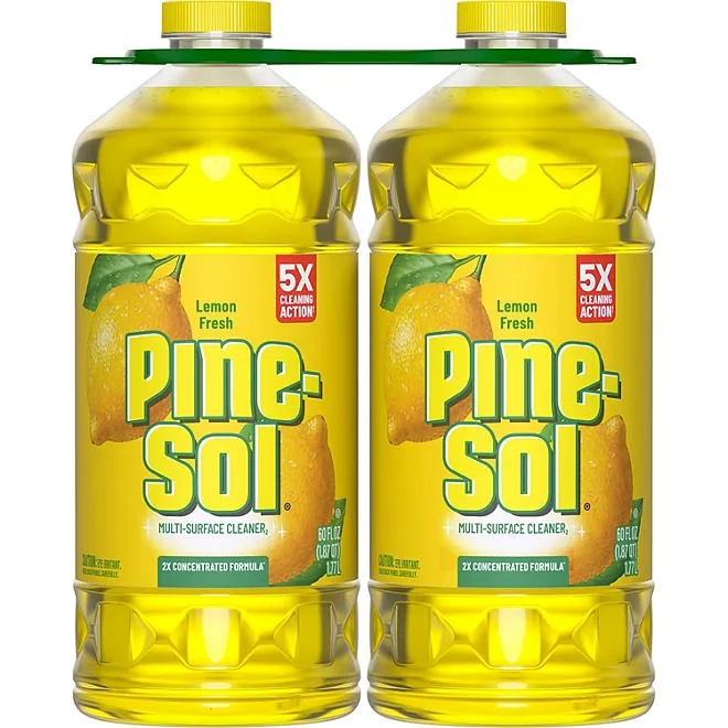 Pine-Sol Multi-Surface Cleaner, Lemon Scent, 2 ct., 120 fl. oz. 2
