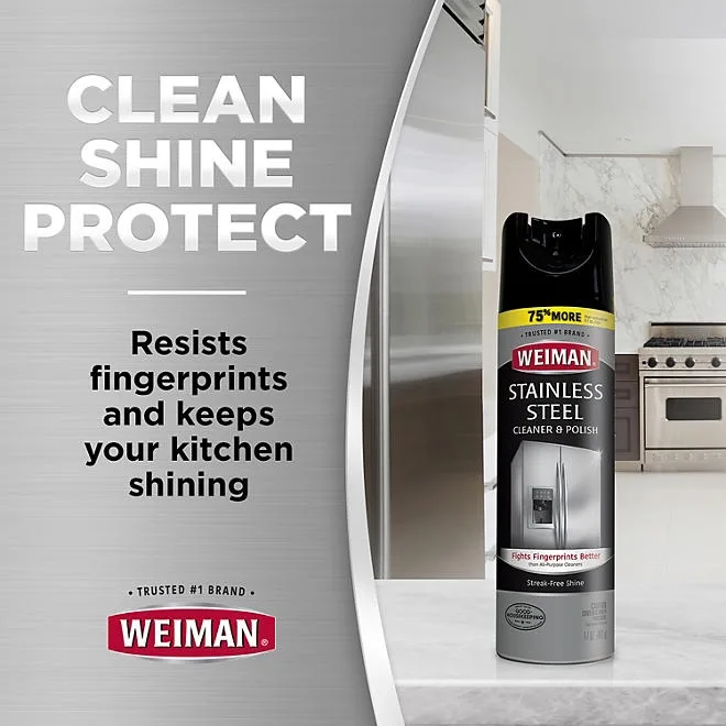 Weiman Stainless Steel Kitchen and Home Appliance Cleaner & Polish, 17 oz., 3 pk. 4