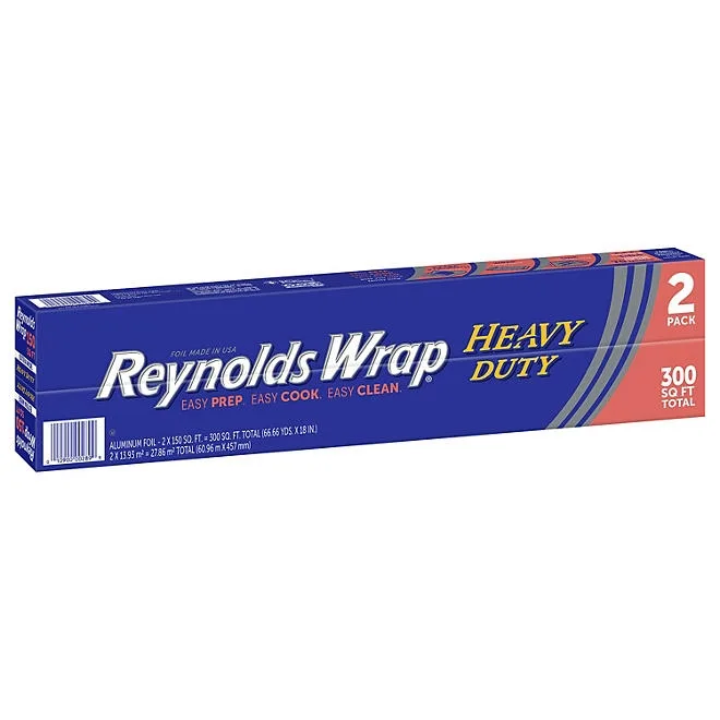 Reynolds Wrap Heavy Duty 18" Aluminum Foil, 300 sq. ft., 2 pk. 2