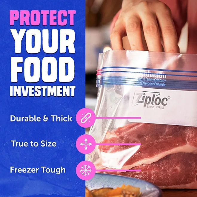 Ziploc Stay Open Design Gallon Freezer Bags, 152 ct. 5