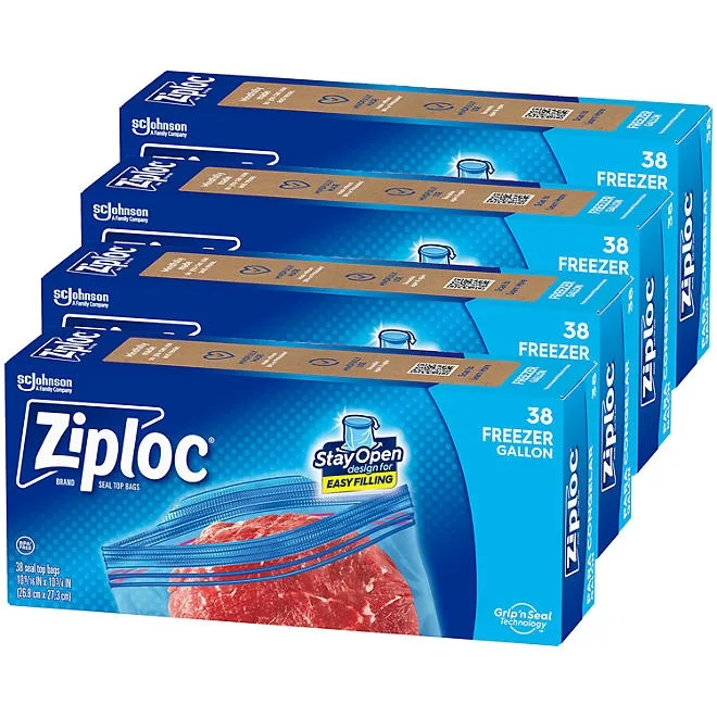 Ziploc Stay Open Design Gallon Freezer Bags, 152 ct. 3