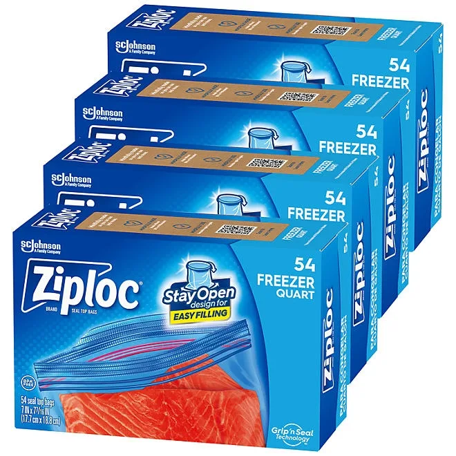 Ziploc Seal Top Quart Freezer Bags, 216 ct. 3