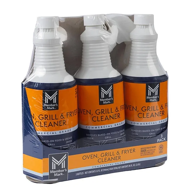 Member's Mark Commercial Oven, Grill and Fryer Cleaner, 32 oz., 3 pk. 3