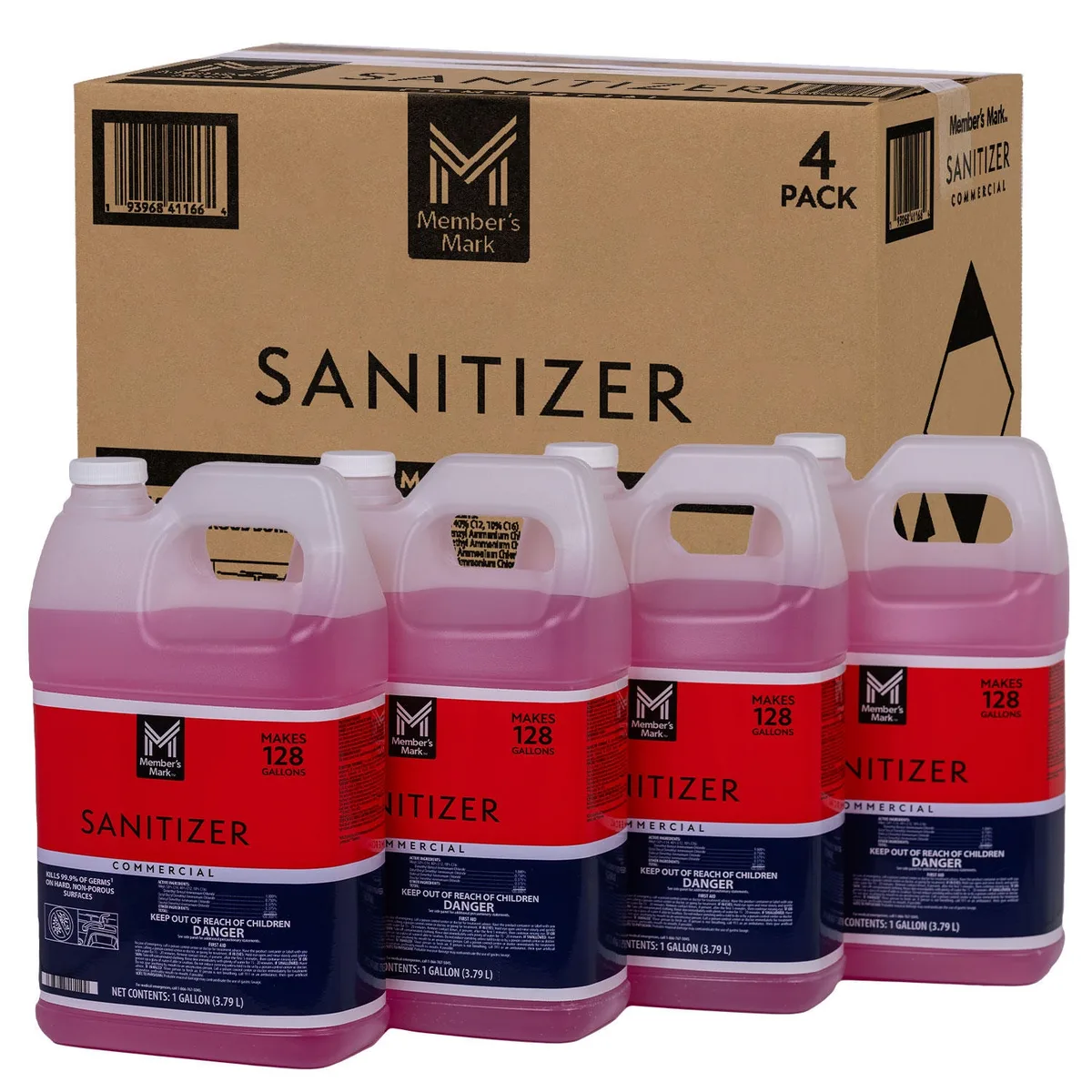 Member's Mark Commercial Sanitizer, 1 gal., Choose Pack Size