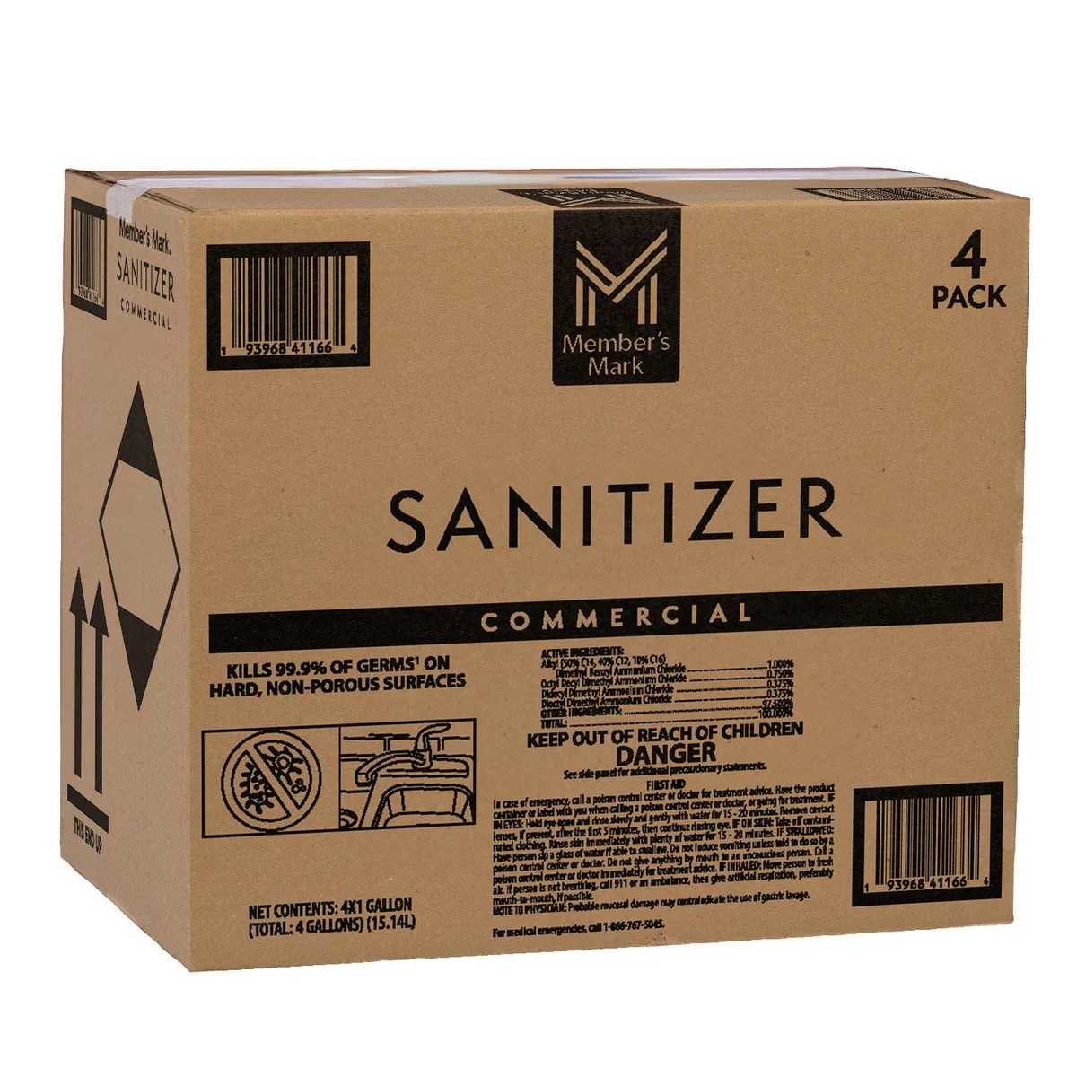 Member's Mark Commercial Sanitizer, 1 gal., Choose Pack Size 2