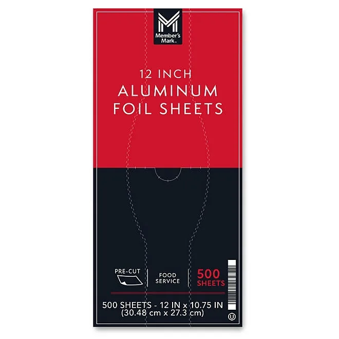 Member's Mark Foil Sheets, 12" x 10.75", 500 ct. 2