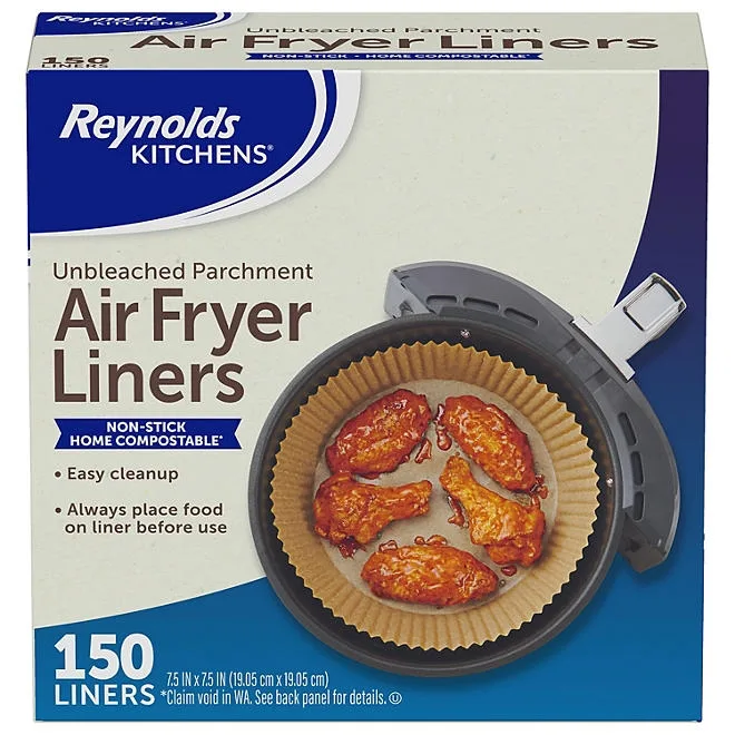 Reynolds Kitchens Unbleached Parchment Air Fryer Liners, 150 ct. 2