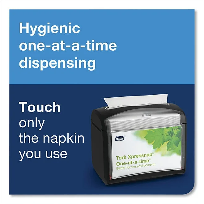 Tork Xpressnap One-at-a-time Tabletop Napkin Dispenser, Black 5