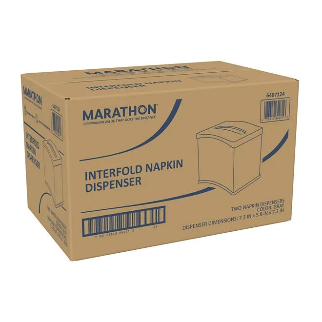 Marathon Interfold Gray Napkin Dispenser 2 ct. 3