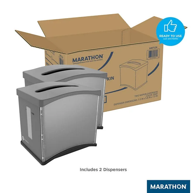 Marathon Interfold Gray Napkin Dispenser 2 ct. 4