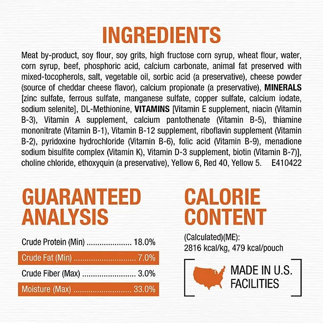 Purina Moist & Meaty Burger with Cheddar Cheese Flavor, Adult Dog Food, 6 oz., 60 ct. 5