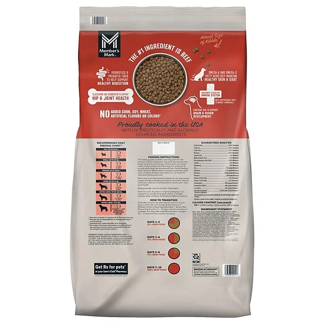 Member's Mark, Beef and Brown Rice, Limited Ingredient Dry Dog Food, 30 lbs. 3