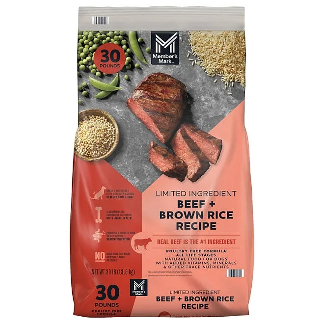 Member's Mark, Beef and Brown Rice, Limited Ingredient Dry Dog Food, 30 lbs. 2