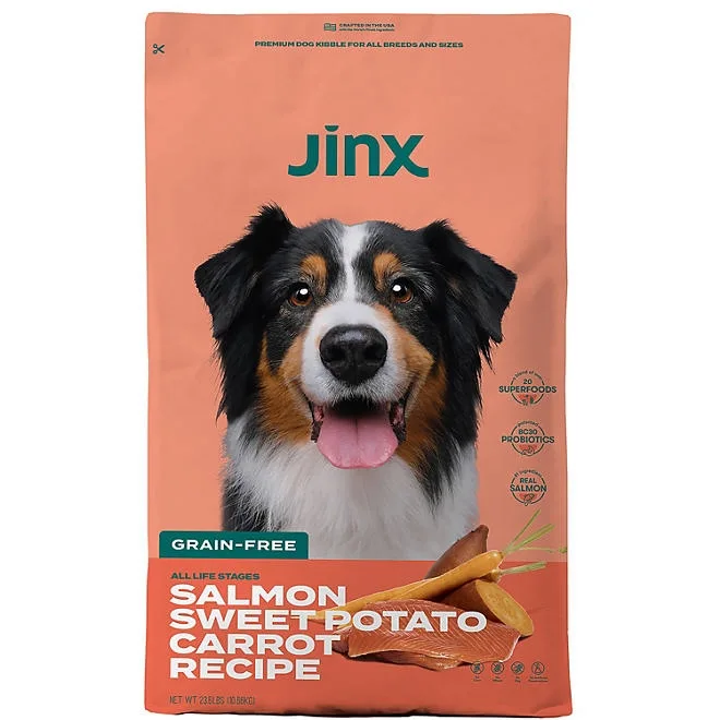 Jinx Salmon, Sweet Potato & Carrot Recipe, Grain Free Dry Dog Food, 23.5 lbs. 2