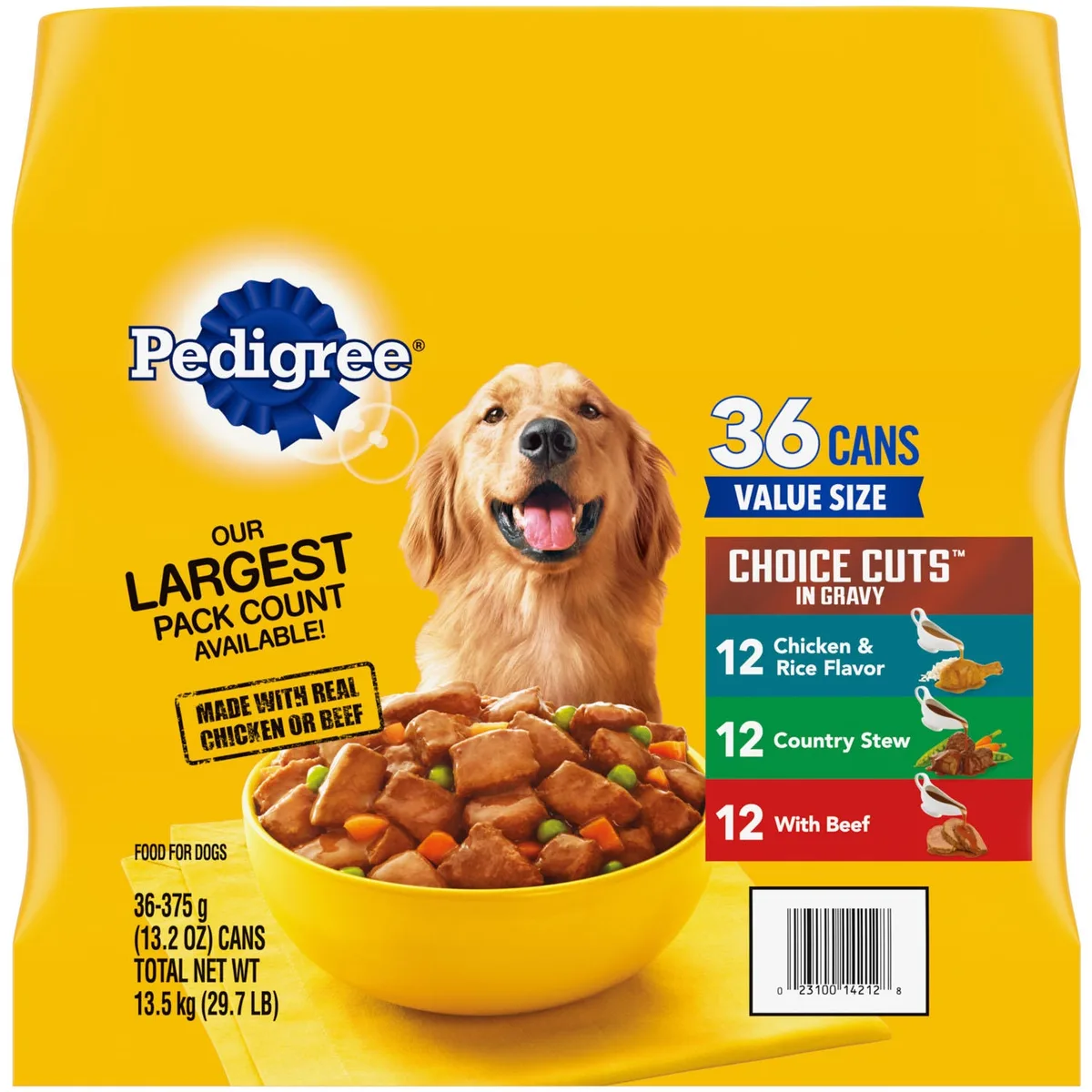 Pedigree Variety Pack, Choice Cuts in Gravy Dog Food, 13.2 oz., 36 ct.