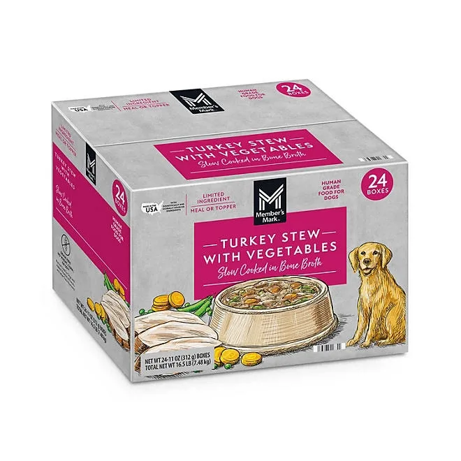 Member's Mark Turkey Stew with Vegetables Wet Dog Food, 11 oz., 24 boxes 2