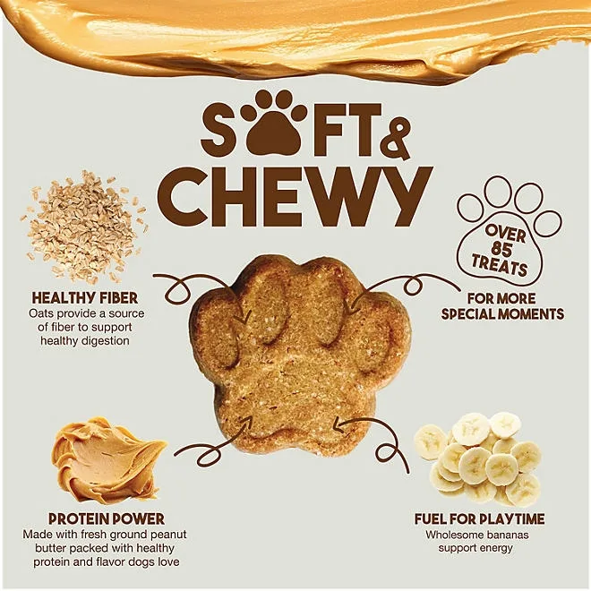 Member's Mark Peanut Butter & Banana Soft & Chewy Dog Treats, 3 lbs. 4