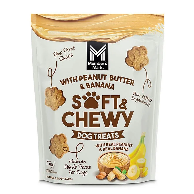 Member's Mark Peanut Butter & Banana Soft & Chewy Dog Treats, 3 lbs. 2