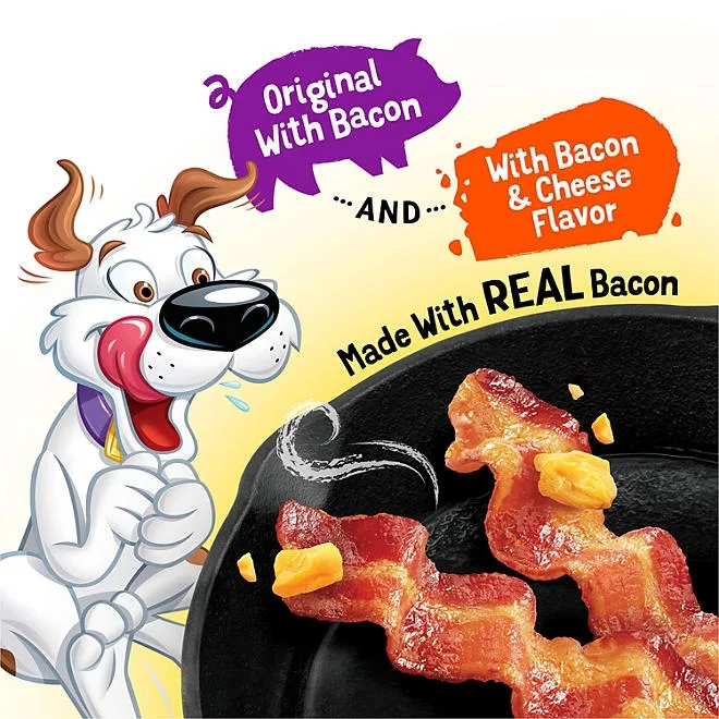 Purina Beggin' Strips Dog Treats, Bacon & Bacon and Cheese Flavors, 32 oz., 2 pk. 5