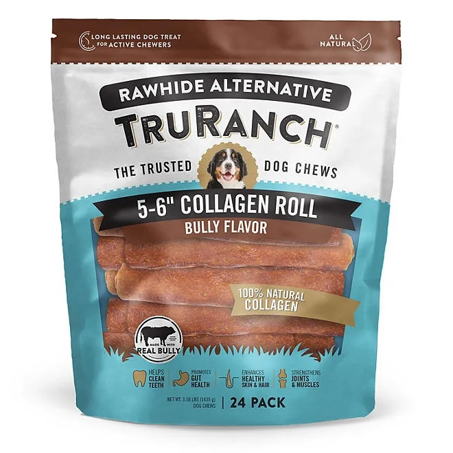 TruRanch Collagen 6" Bully Rolls, 24 ct. 2