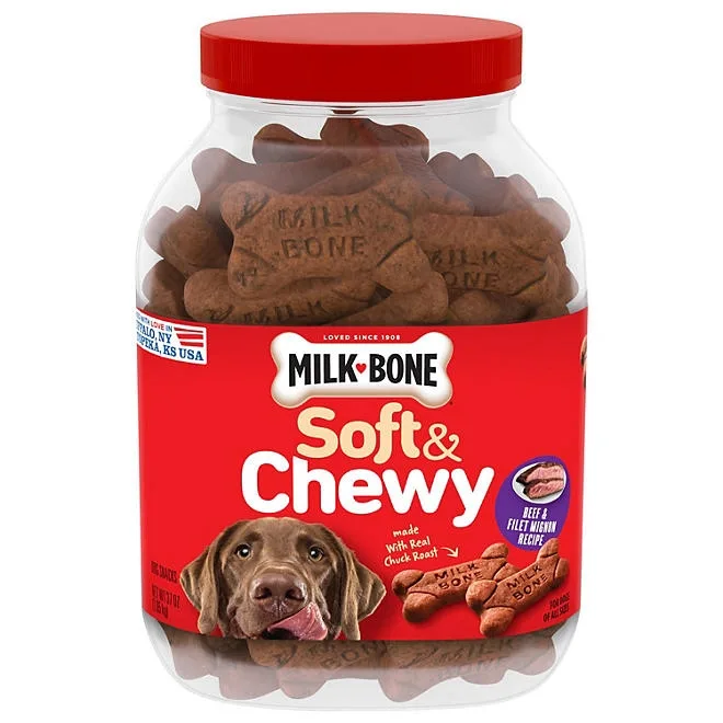 Milk-Bone, Beef & Filet Mignon Flavor, Soft & Chewy Dog Treats, 37 oz. 2