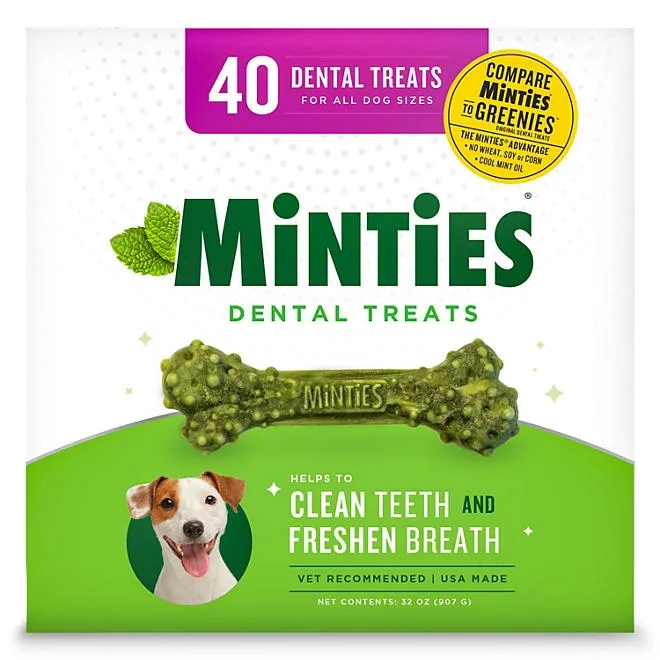 Minties Dental Dog Treats, 40 ct., 32 oz. 2